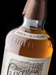 Craigellachie 51 Shoulder Label Detail ON BLACK