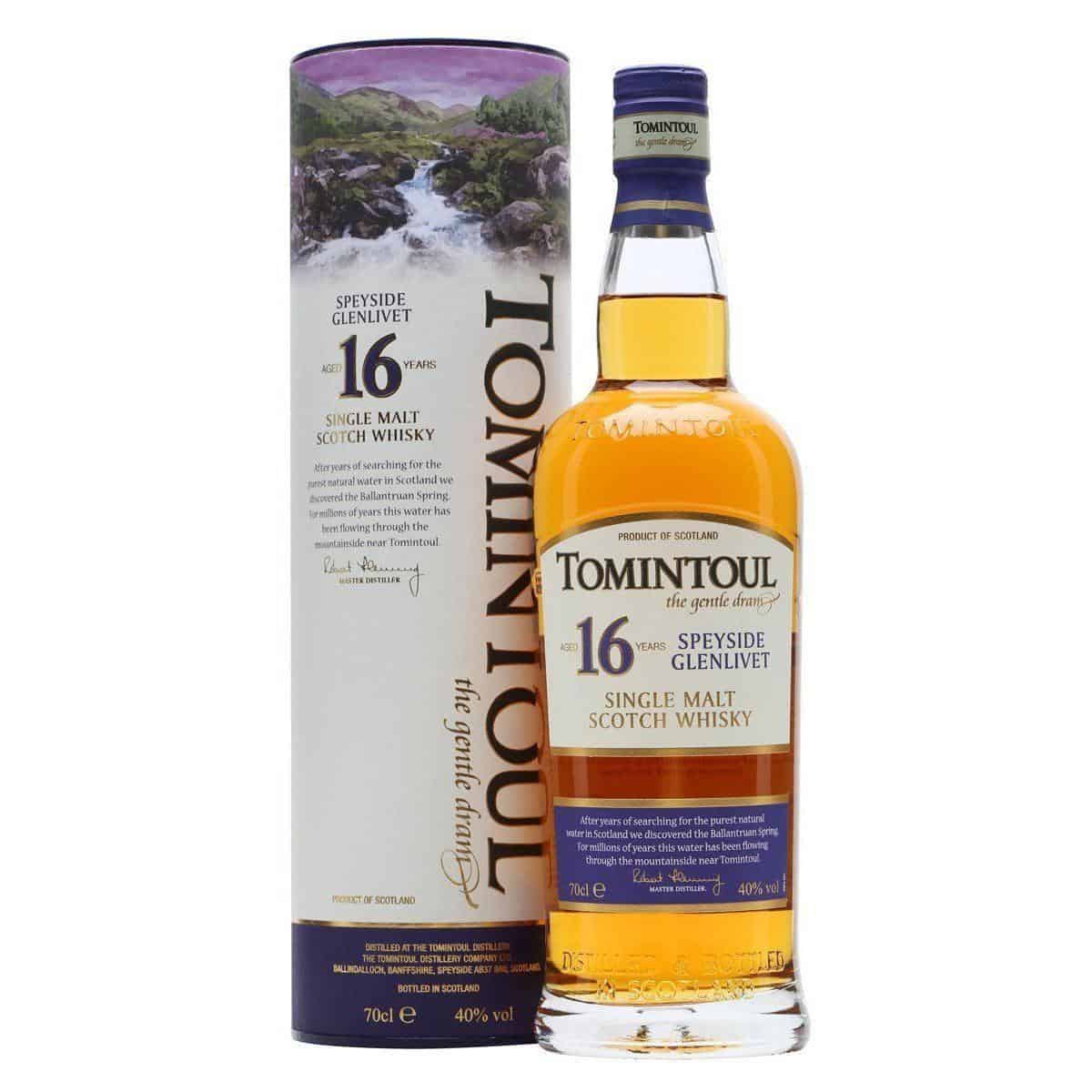 Tomintoul 16 Year Old Speyside Scotch Single Malt Whisky